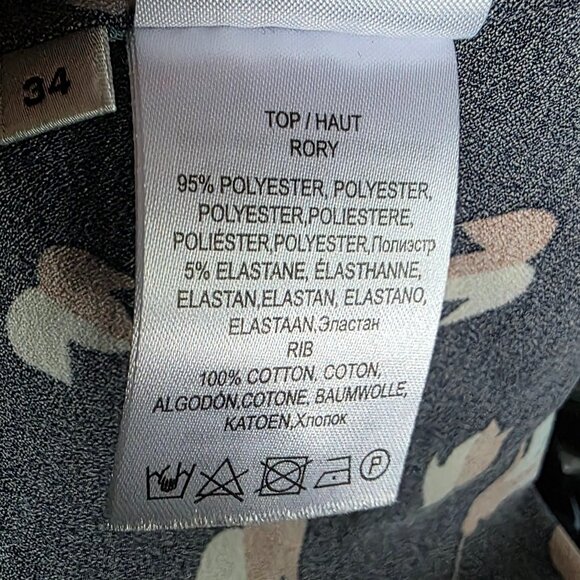 ESSENTIAL ANTWERP ( 34 M/L ) Floral Long Sleeve Pullover Mock Collar - Picture 7 of 7